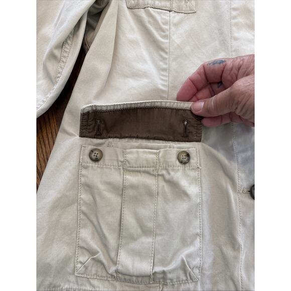 Eddie Bauer Vintage Womens Field Cargo Jacket Khaki Large - Picture 4 of 8